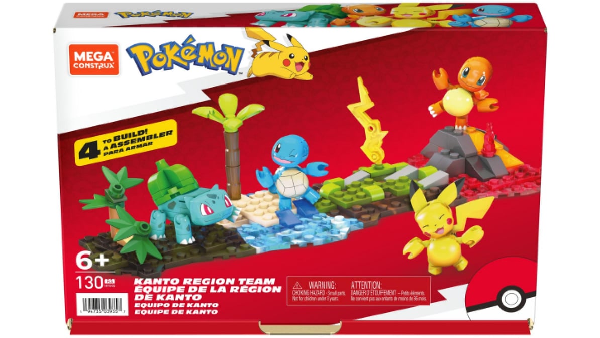 Mega Construx Pokemon Kanto Region Team Playset