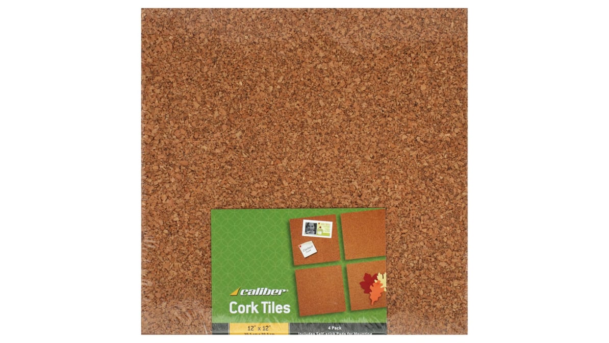 Dark Cork Tiles, 12 x 12, Pack of 4