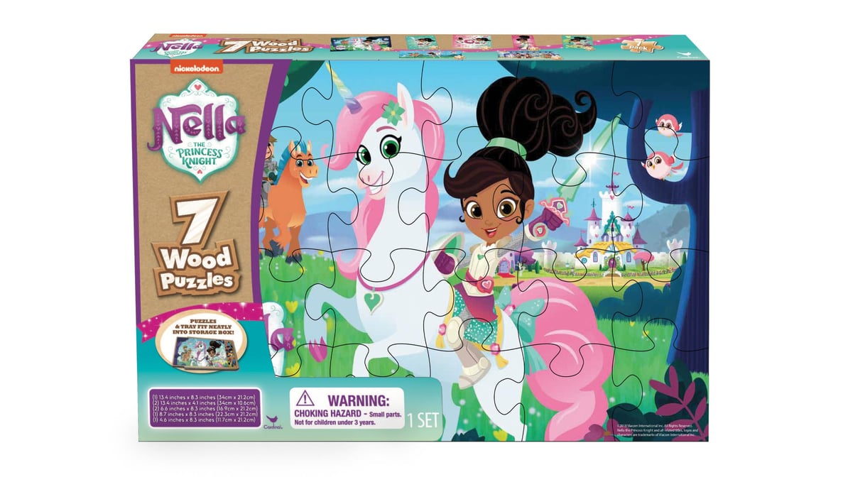 Nickelodeon Nella the Princess Wood Jigsaw Puzzle with Storage Box Toy 7  Pieces | Delivery Near Me - Doordash