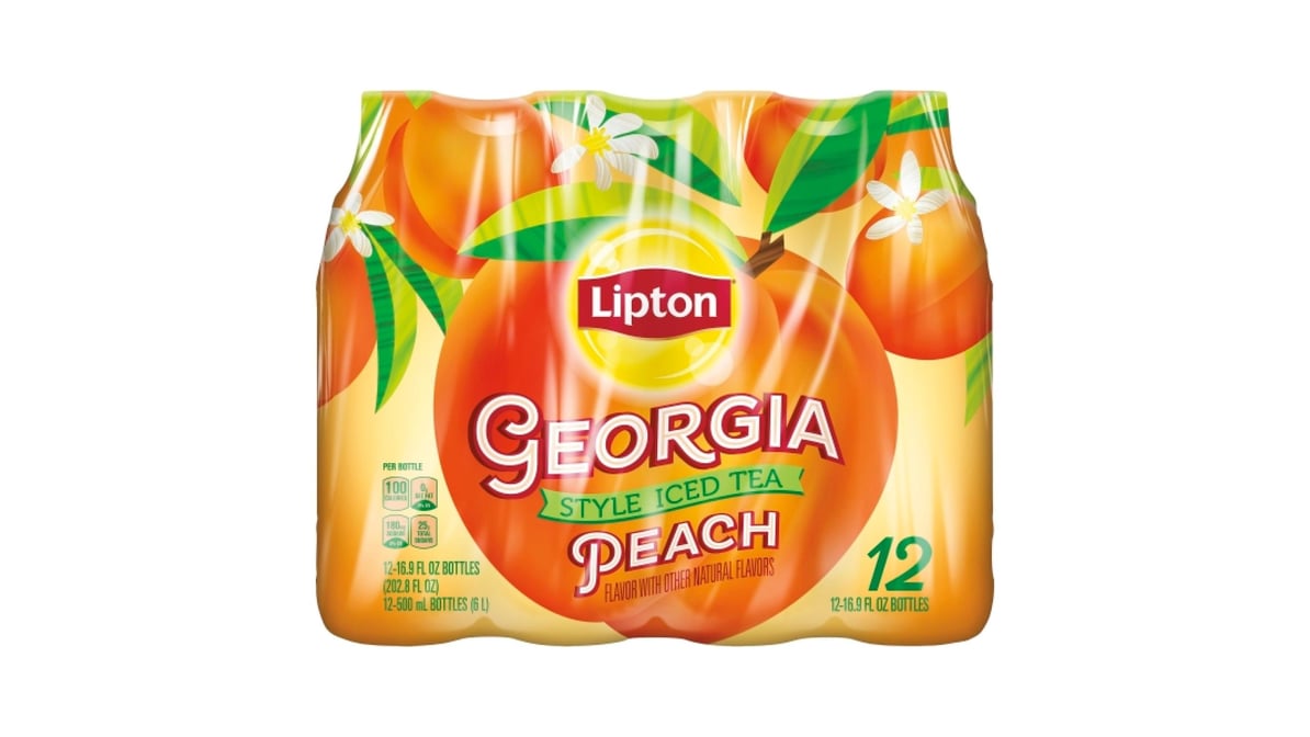 Lipton Lipton Iced Tea Peach Flavor 16.9 Fl Oz 12 Count Bottle