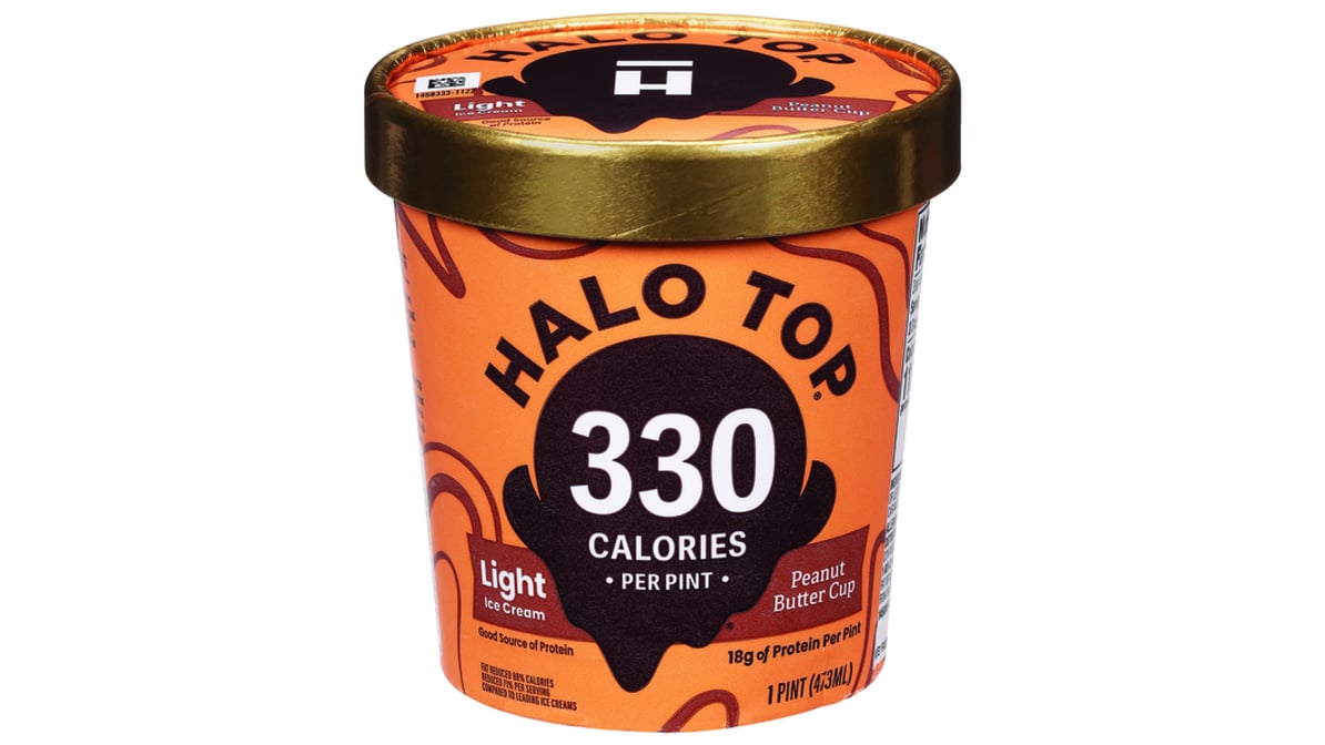 Halo Top Peanut Butter Cup Ice Cream 473Ml - Tesco Groceries