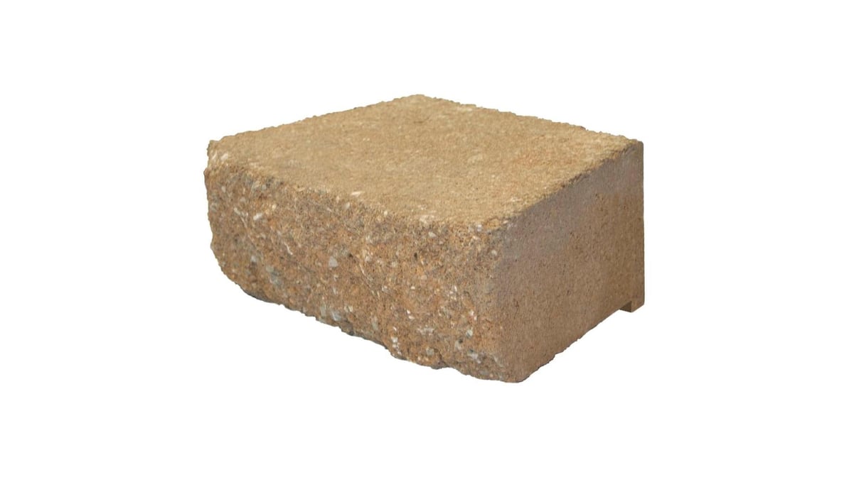 4-in H x 11.5-in L x 7-in D Tan Concrete Retaining Wall Block