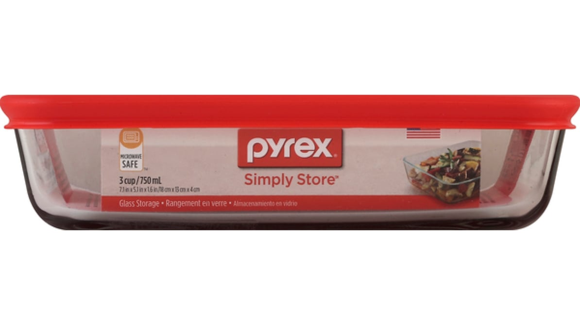Pyrex 6 Cup Rectangular Glass Food Storage (1 ct) Delivery - DoorDash