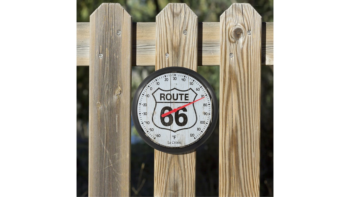 Large Wood Outdoor Thermometer 