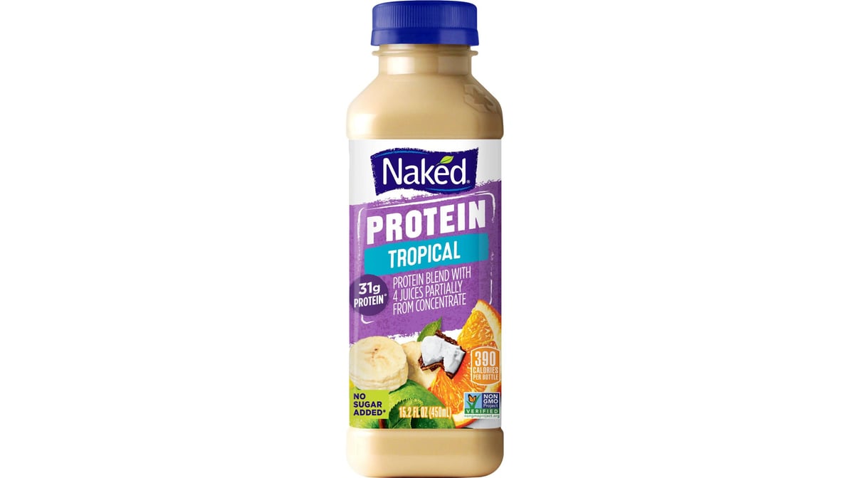 Naked Protein Tropical Juice Blend Bottle (15.2 fl oz) | Delivery Near Me -  Doordash