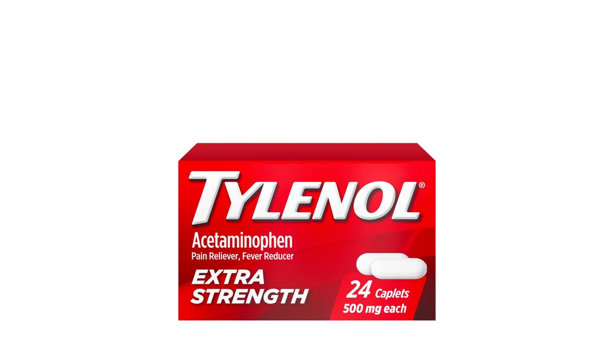 Tylenol Acetaminophen Extra Strength 500 mg Caplets (24 ct) | Delivery ...