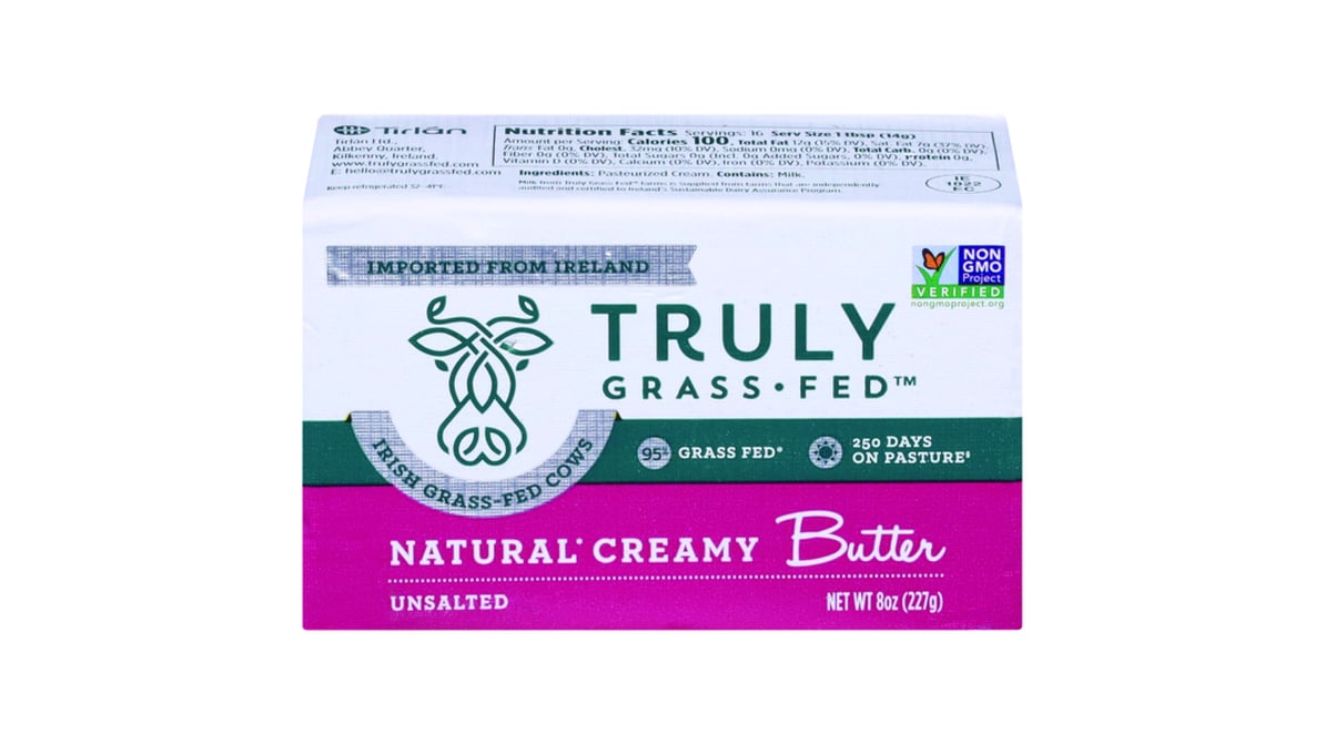 Truly Grass Fed Natural Creamy Unsalted Butter Sticks, 4 ct / 4 oz - City  Market
