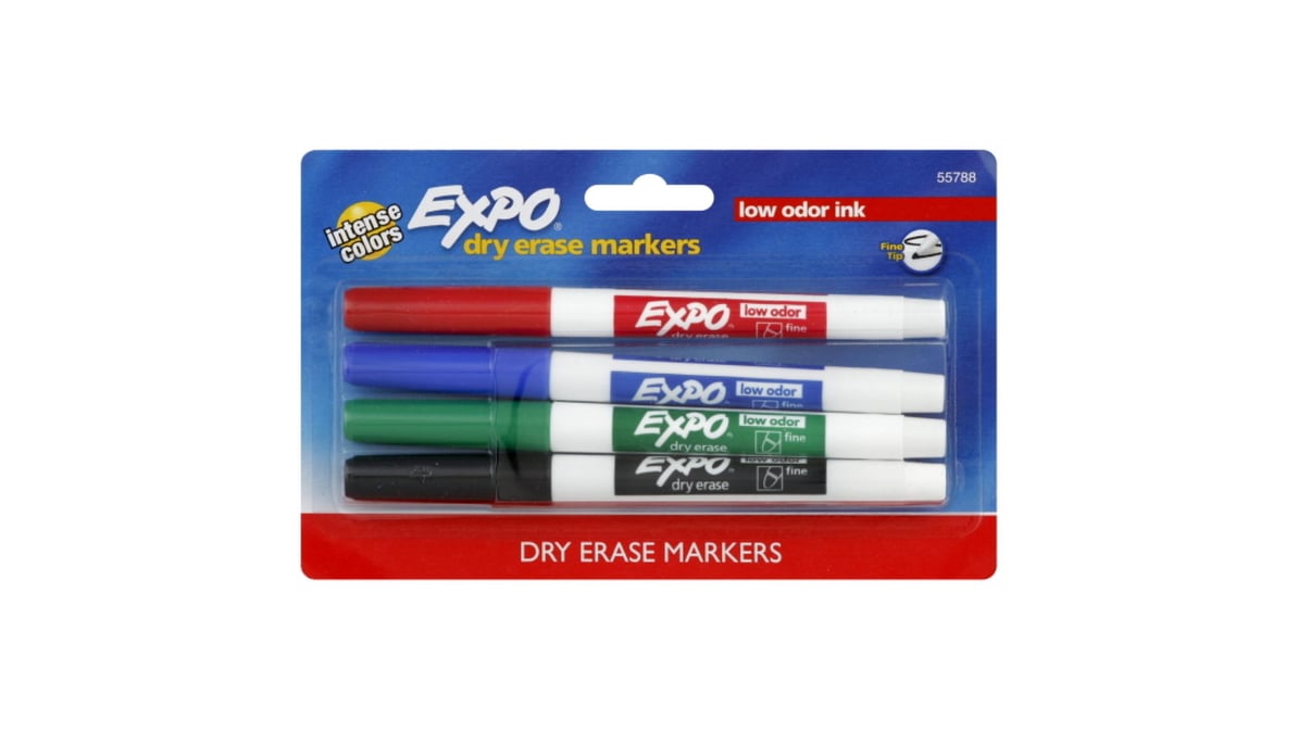 Dry Erase Markers, Whiteboard Markers with Low Odor Ink, Fine Tip