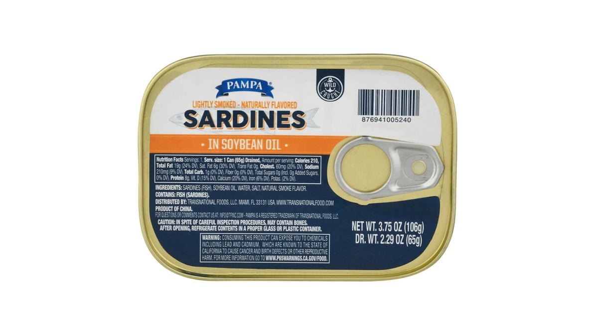 Pampa Sardines In Soybean Oil 375 Oz Delivery Near Me Doordash