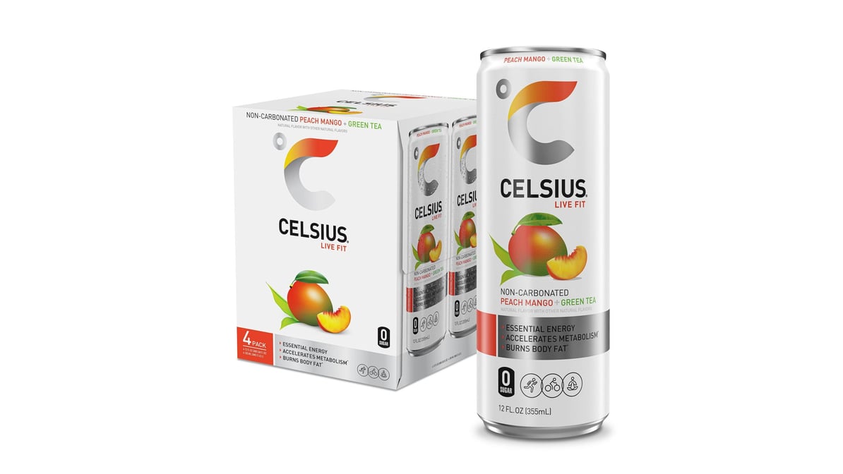 Celsius (Non-Carbonated) - Peach Mango Green Tea