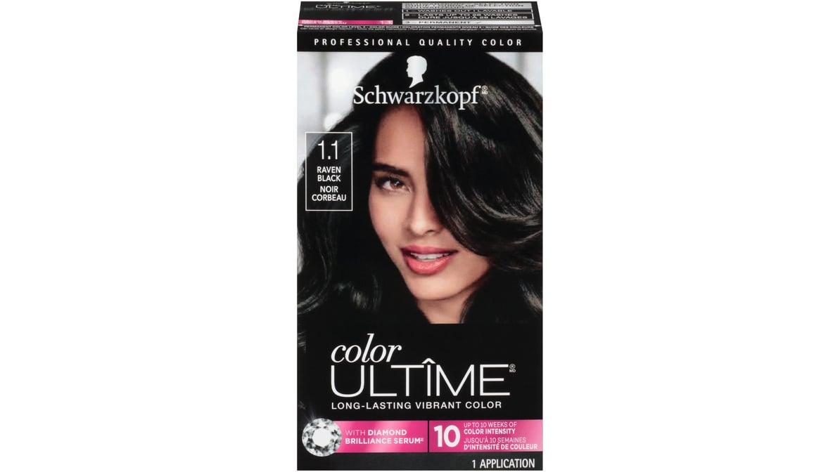 Schwarzkopf Color Ultime Permanent Hair Color Cream Raven Black | Delivery  Near Me - Doordash