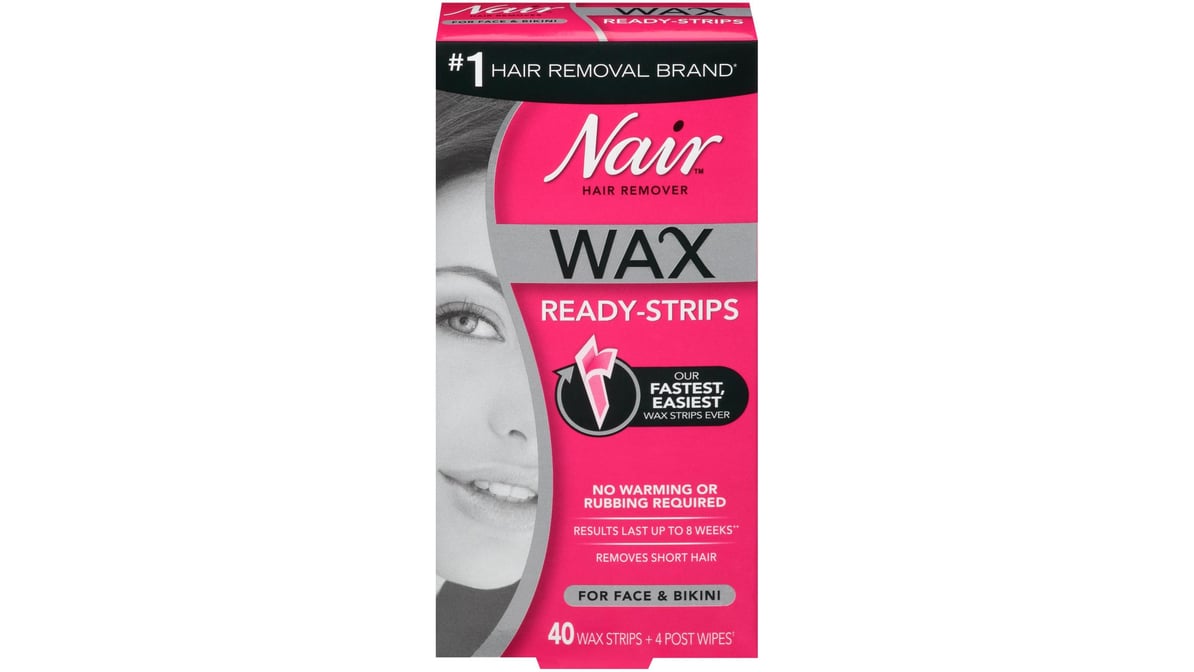 Nair Face & Bikini Wax Ready Strips (40 ct) | Delivery Near Me - Doordash