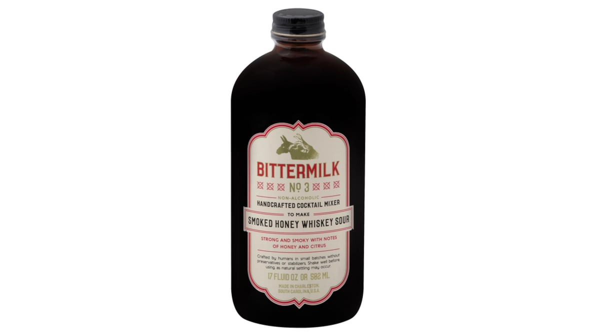 Bittermilk No.3 Smoked Honey Whiskey Sour Cocktail Mixer - 17 fl oz bottle