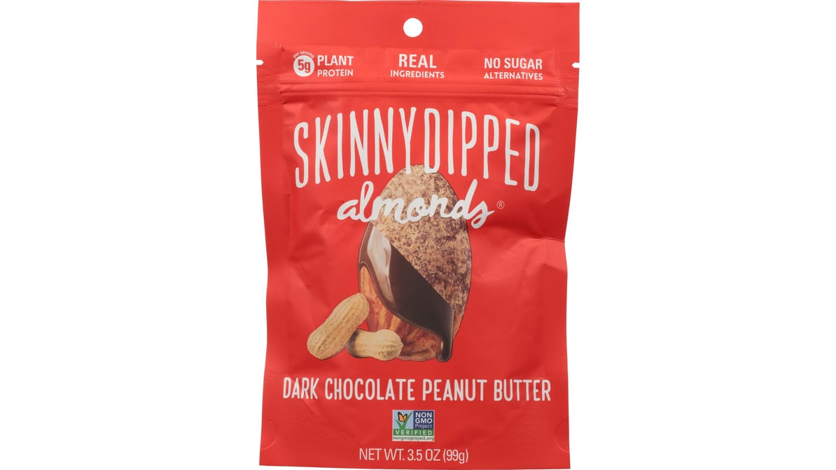 SkinnyDipped  Dark Chocolate Peanut Butter Almonds
