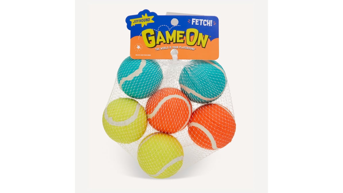 Top Paw Tennis Ball Dog Toys - 6 Pack