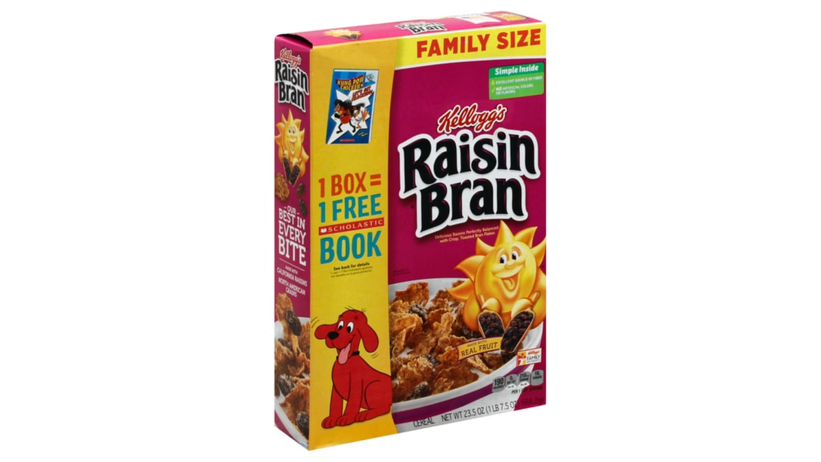 Raisin Bran Toast Bran Flakes With Real Fruit Cereal Family Size (23.5 oz)  | Delivery Near Me - Doordash