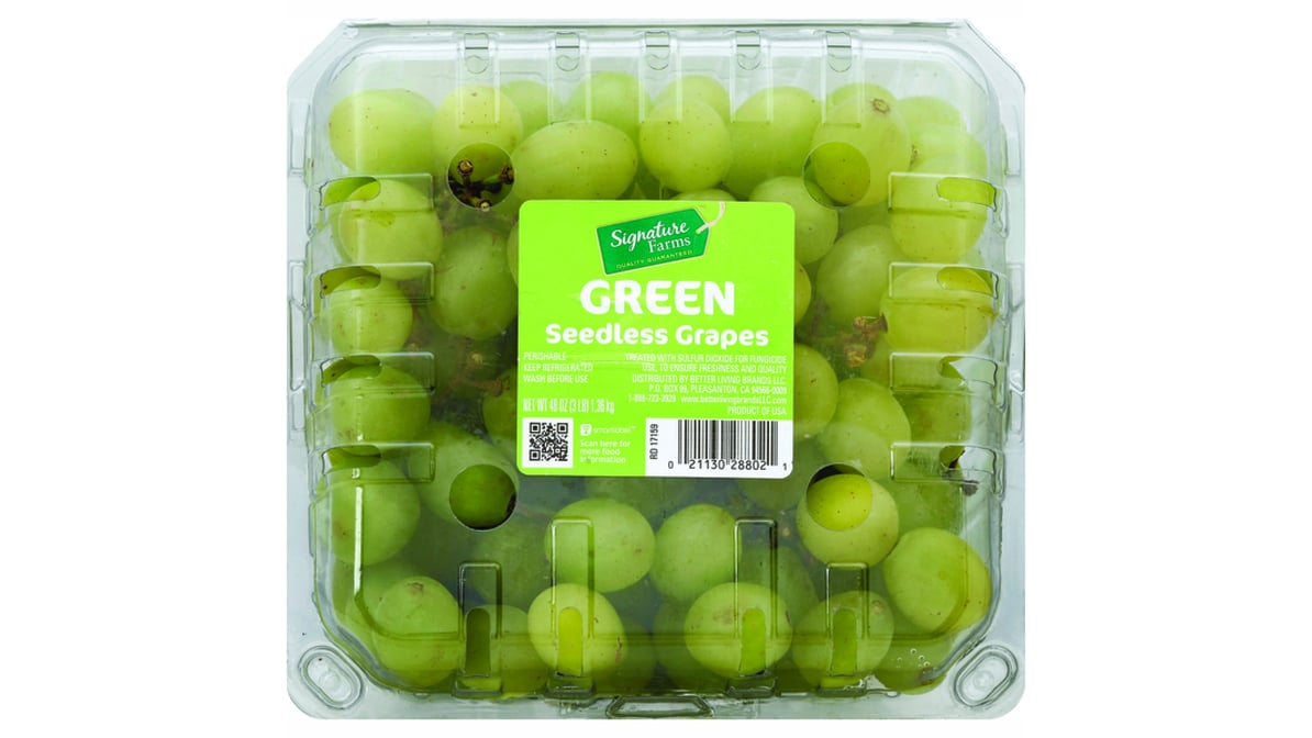 Green Seedless Grapes, 4 lbs