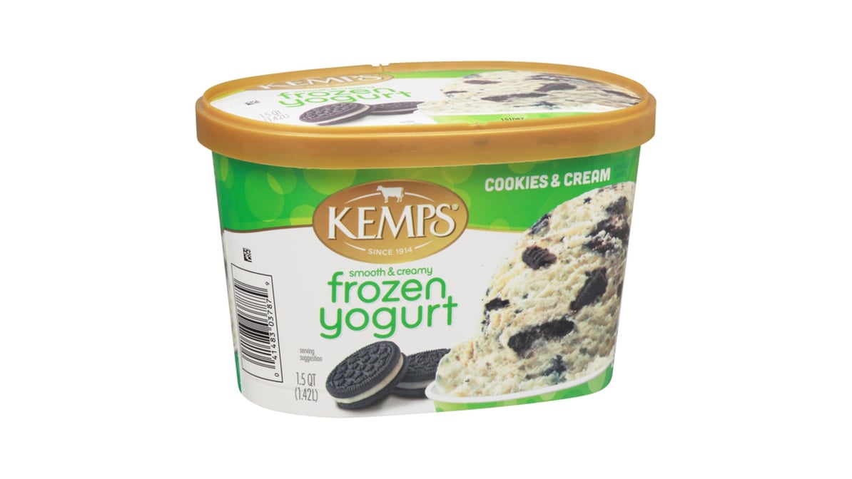 Kemps Smooth And Creamy Frozen Yogurt Cookies And Cream 15 Qt Delivery