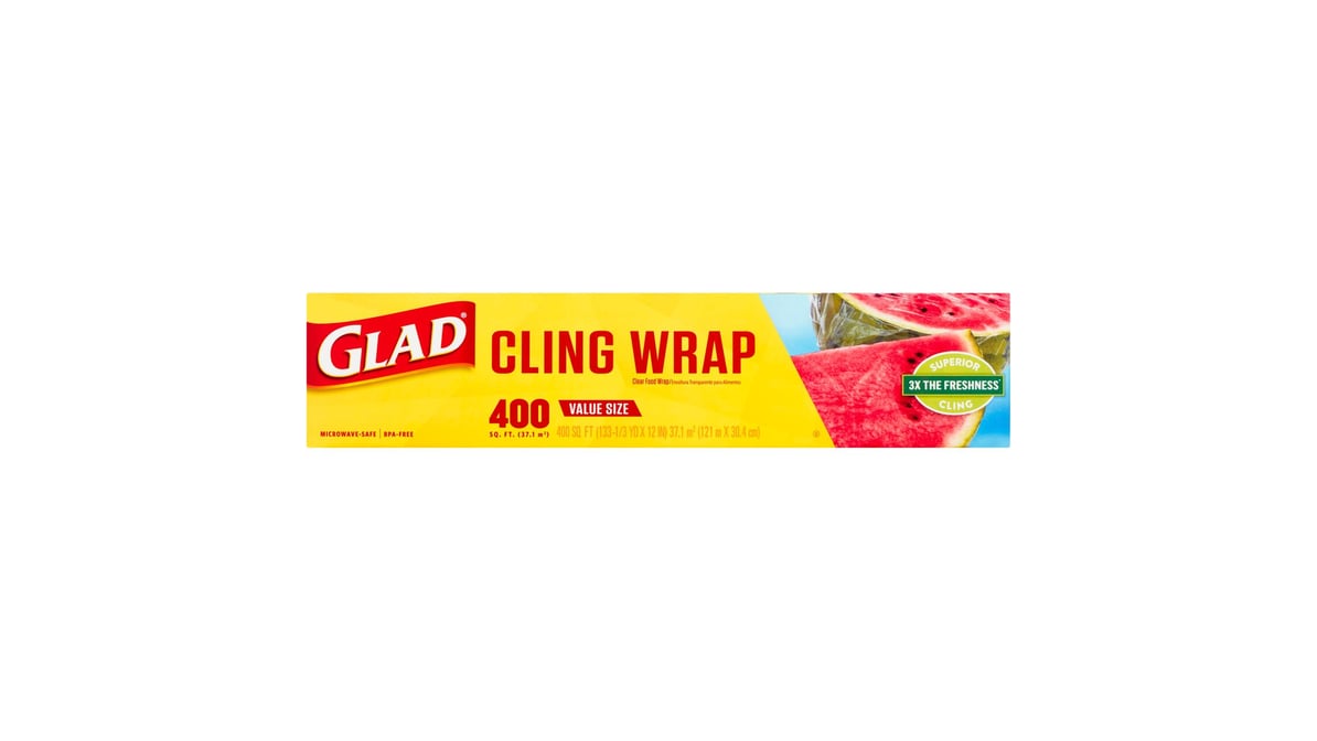 Glad Cling Wrap Value Size (400 sq ft) Delivery - DoorDash