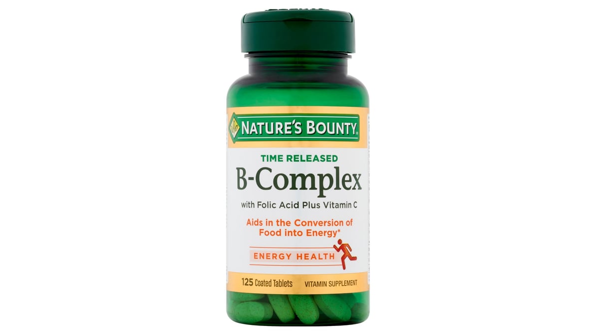 Nature's Bounty Time Released B-Complex Coated Tablets (125 Ct ...