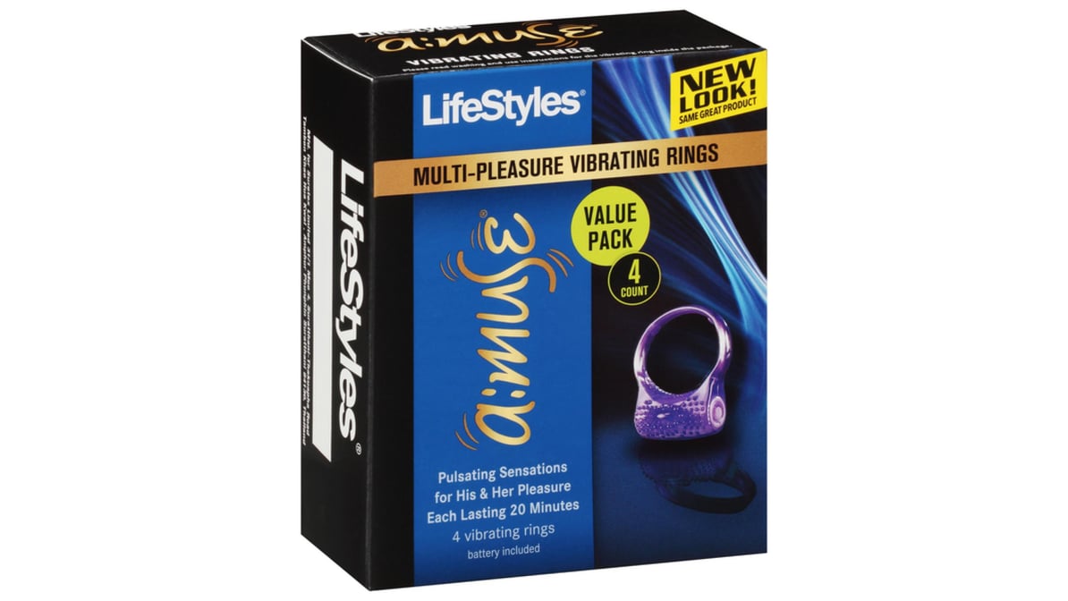 Lifestyles Amuse Vibrating Ring Massager (4 ct) | Delivery Near Me -  Doordash