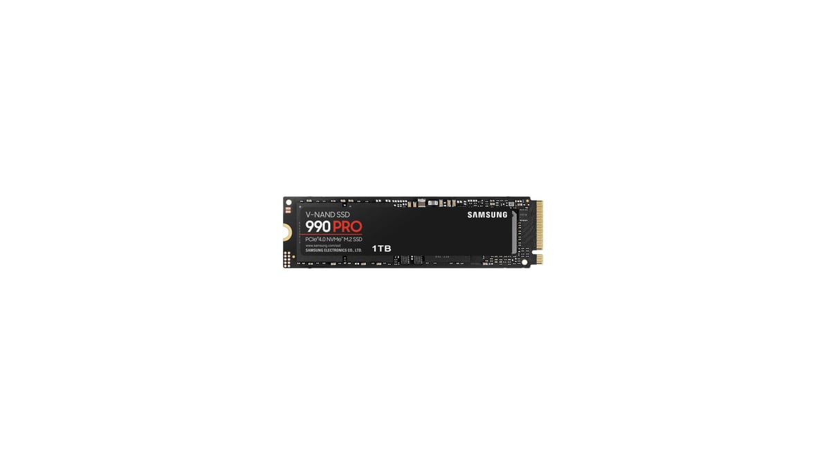 Samsung 990 PRO Internal SSD PCle Gen 4x4 NVMe 1TB Black Data Storage