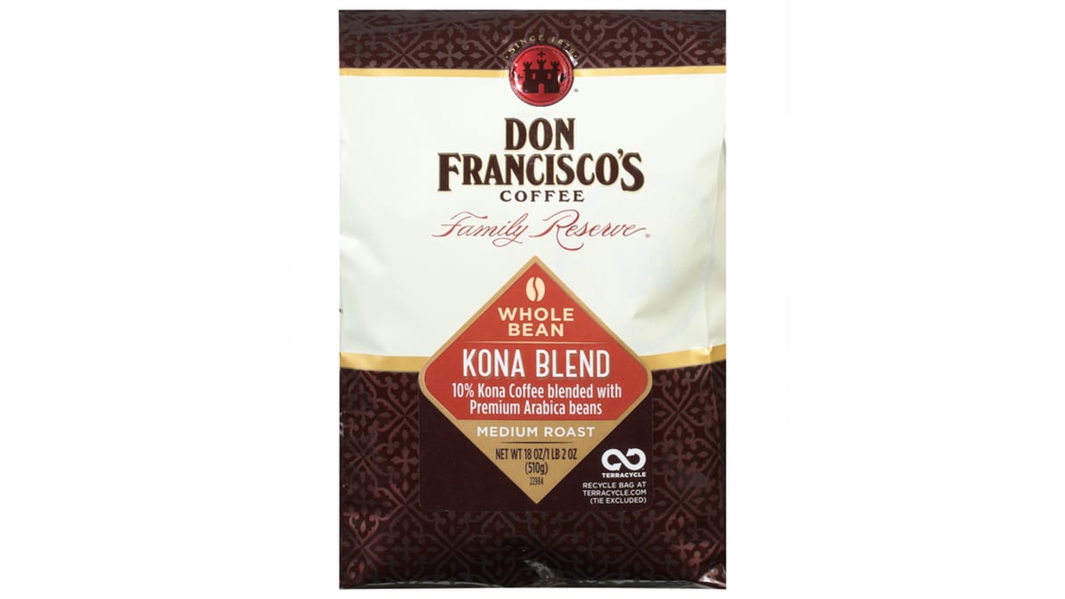 Don Francisco's Kona Blend Whole Bean Coffee (18 oz Bag) 