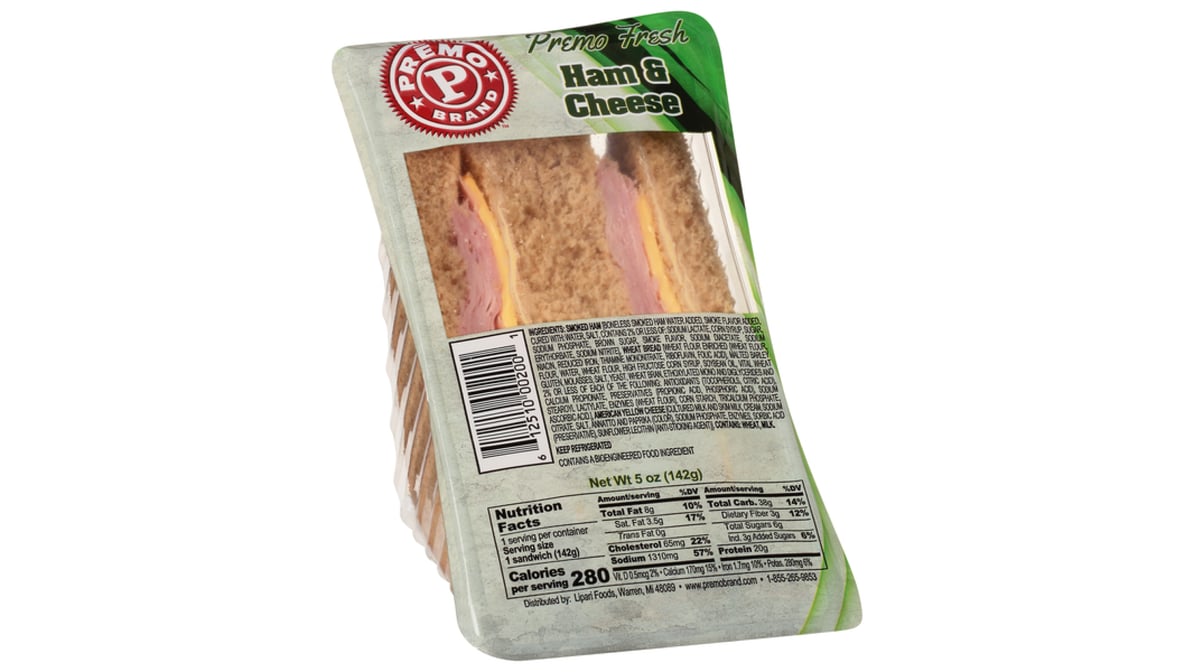 Premo Sandwich, Ham & Cheese 5 oz