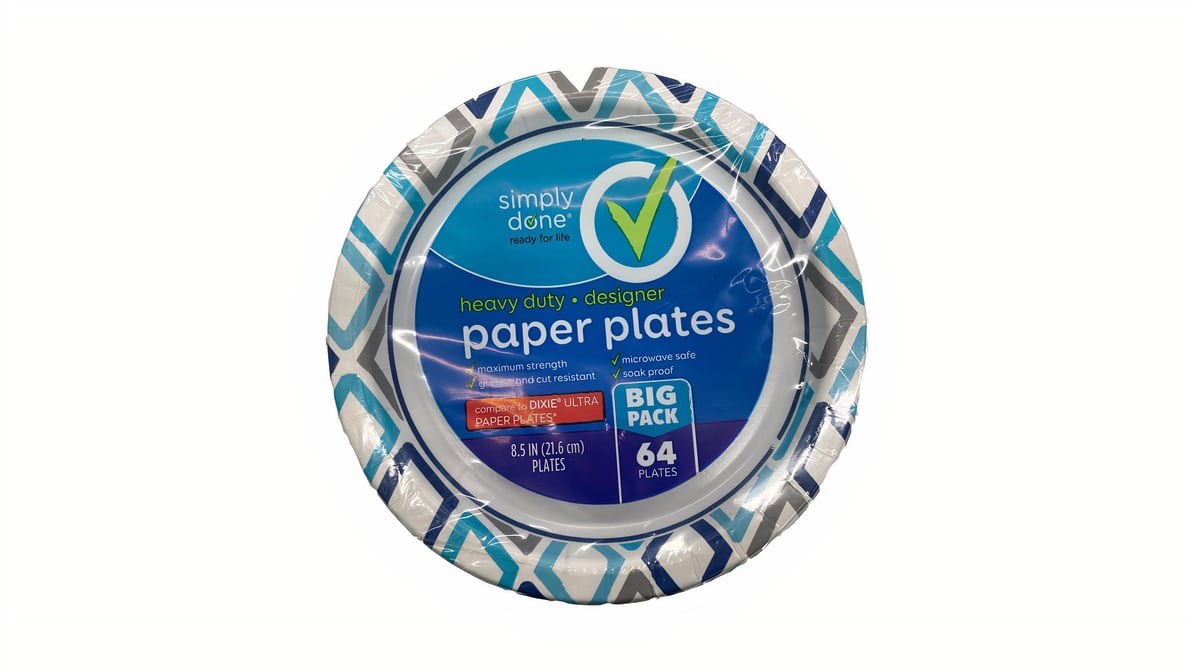 Simply Done Paper Plates, Designer, Heavy Duty, Big Pack