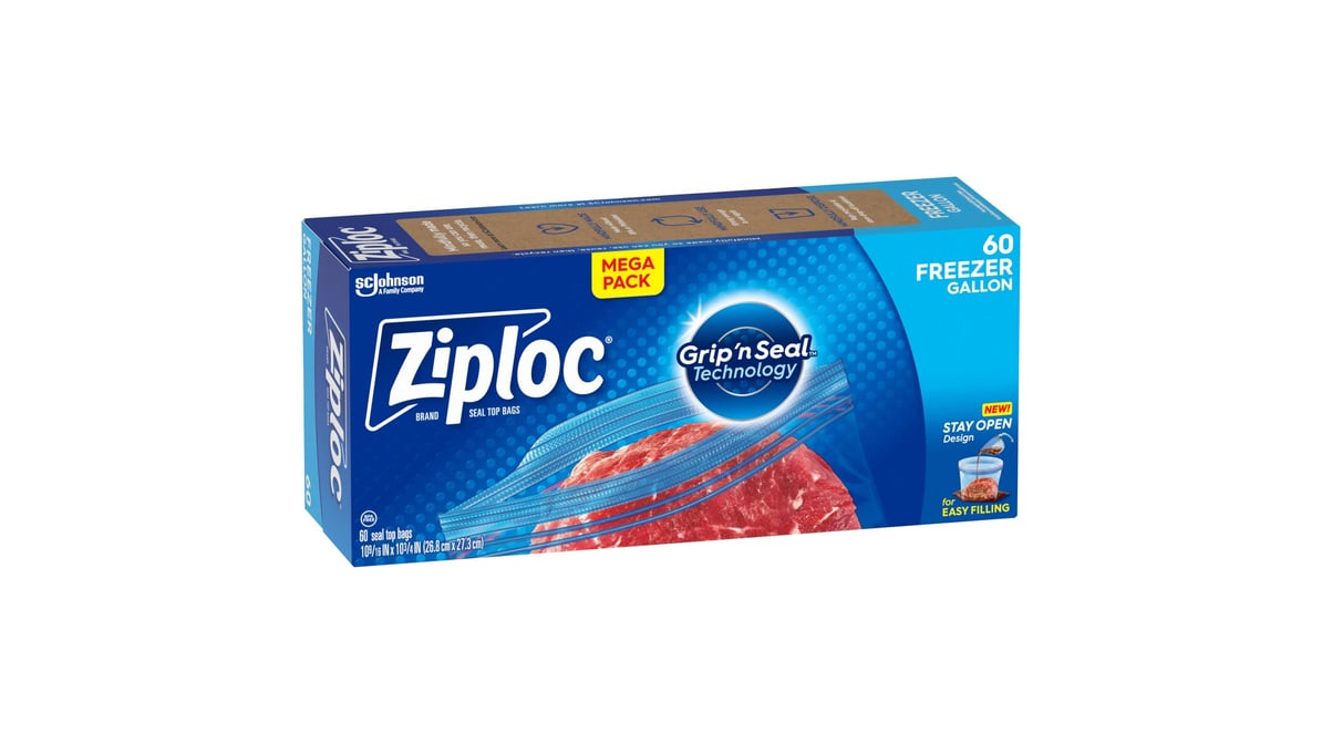 Ziploc Gallon Storage Bags Mega Pack (60 ct) Delivery - DoorDash