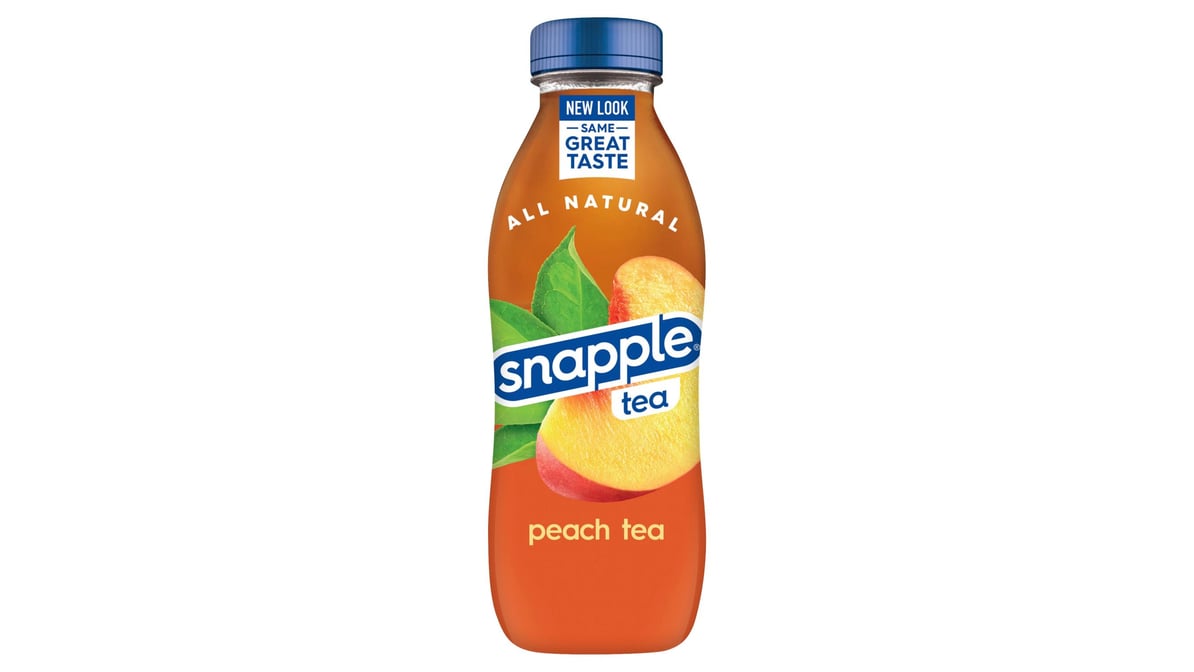 Snapple All Natural Peach Iced Tea (16 oz x 6 ct) Delivery - DoorDash