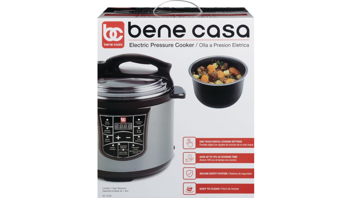 Bene Casa Electric Pressure Cooker, Stainless Steel, 5 LT | Small Appliance | CVS