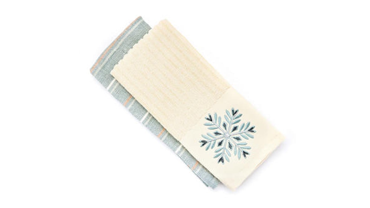 Snowflake Kitchen Towel Snowflake Hand Towel Snowflake Towel