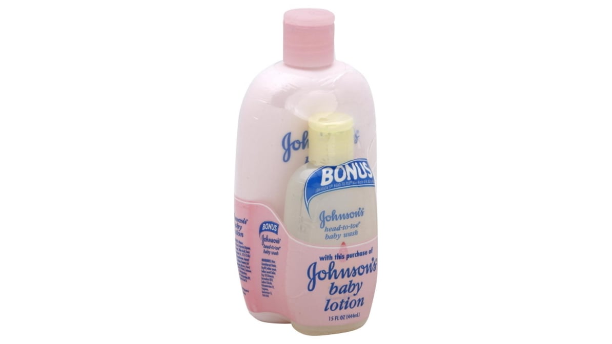 Johnson's head shops to toe baby lotion