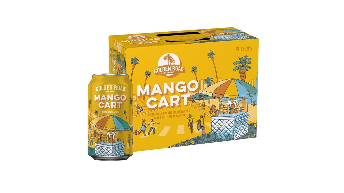 Golden Road Brewing Mango Cart Wheat Ale Cans (12 oz x 12 ct ...