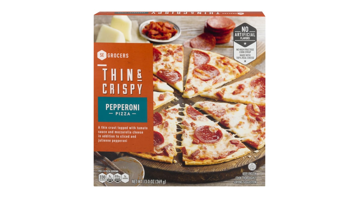 Pepperoni Pizza, Thin & Crispy