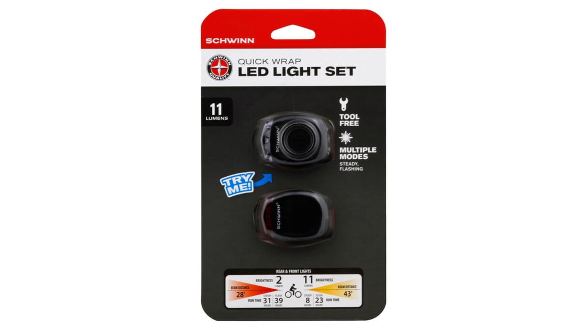 Schwinn quick best sale wrap bike lights