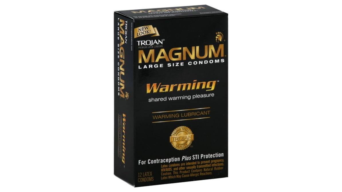 Trojan Premium Latex Warming Lubricant Condoms (12 ct) | Delivery Near Me -  Doordash