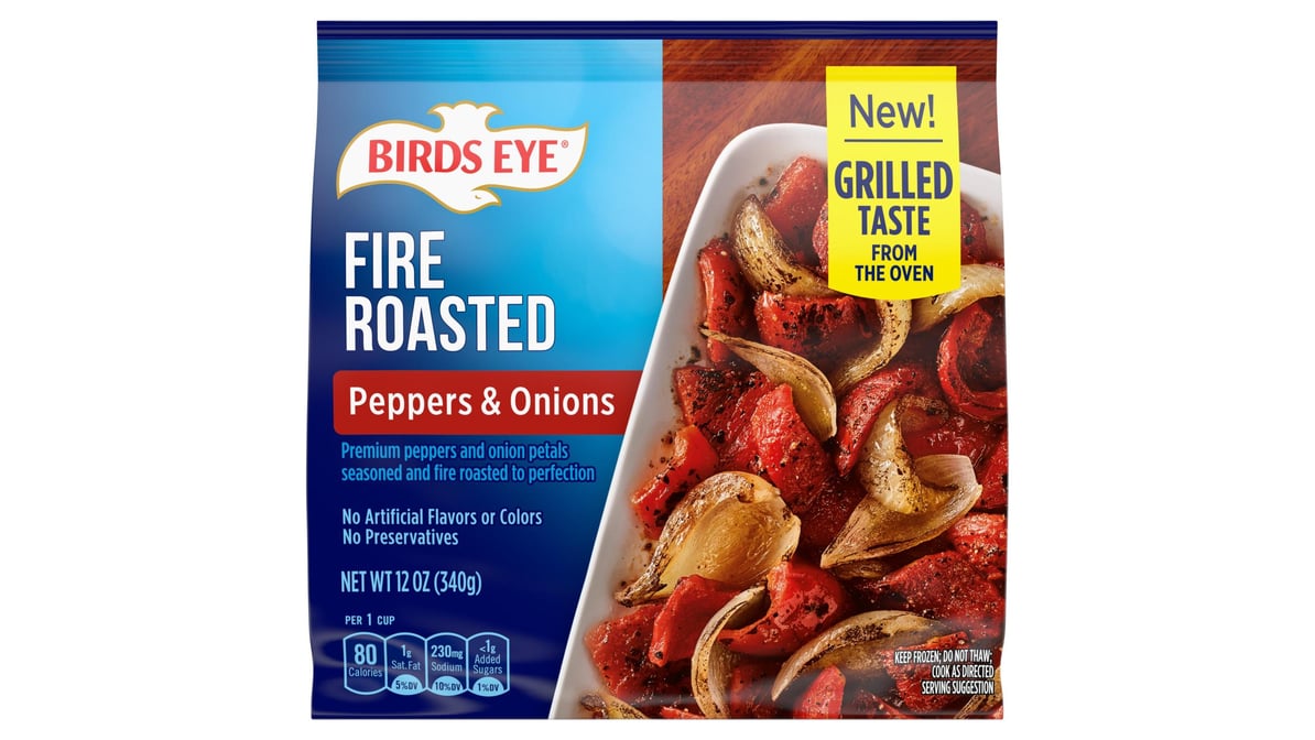 Birds Eye Fire Roasted Peppers & Onions, Frozen Vegetables, 12 oz.