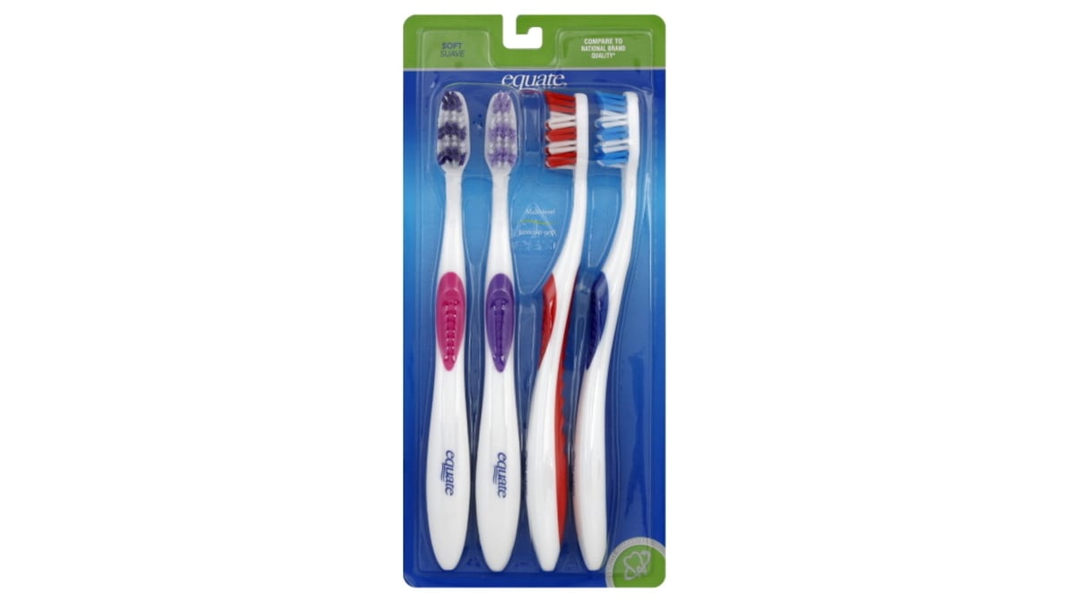 Equate Soft Toothbrushes (4 ct) | Delivery Near Me - Doordash