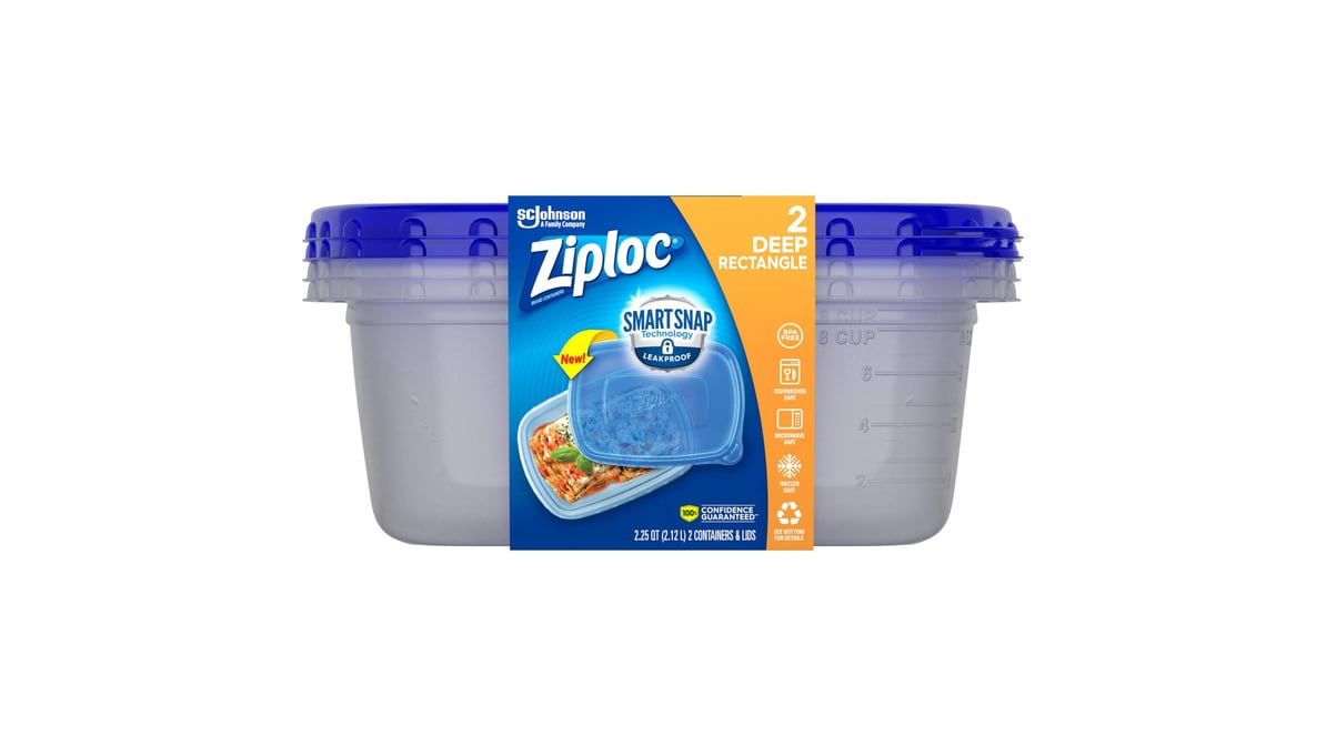 Ziploc Holiday Deep Square Red Food Containers and Lids (3 ct) Delivery -  DoorDash