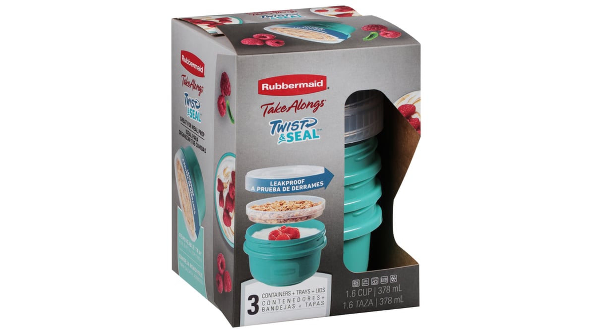 NEW Rubbermaid 3 Pack Take Alongs Twist & Seal M 16oz Liquid Food Storage  Bowls