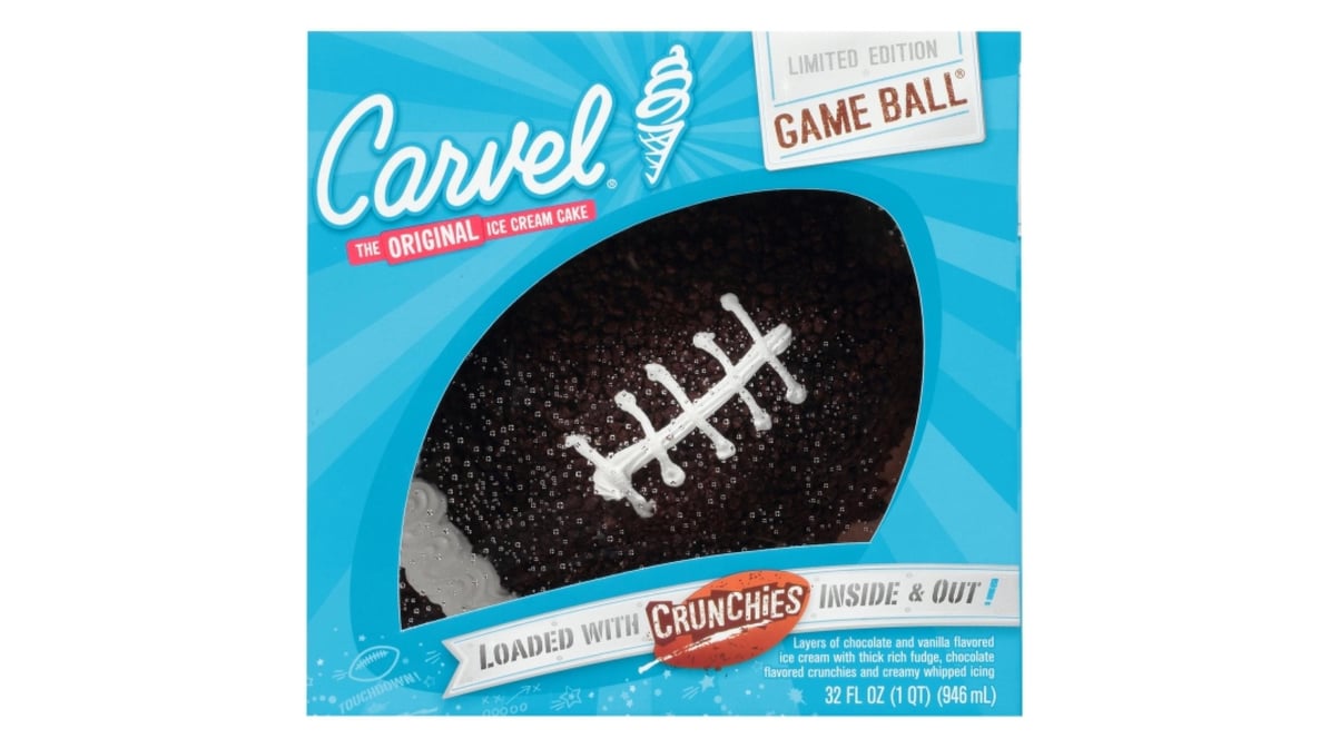 Football Ice Cream Cake: Game Ball Ice Cream Cake