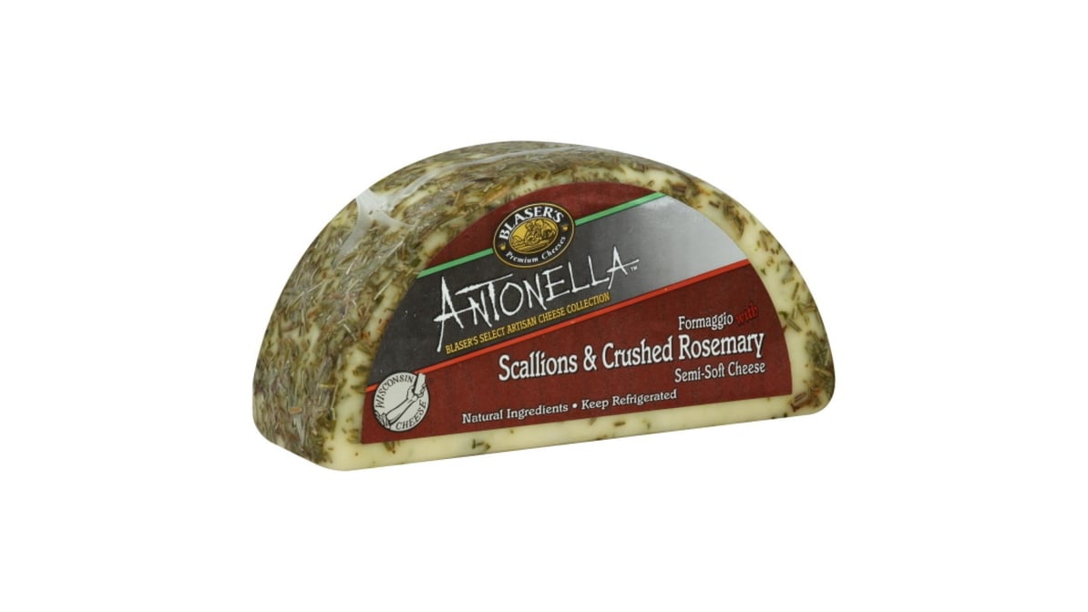 Antonella Semi-Soft Formaggio Cheese with Scallions & Crushed Rosemary (10  oz) | Delivery Near Me - Doordash