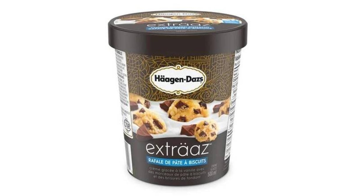 Crème glacée HÄAGEN-DAZS Exträaz rafale de pâte à biscuits