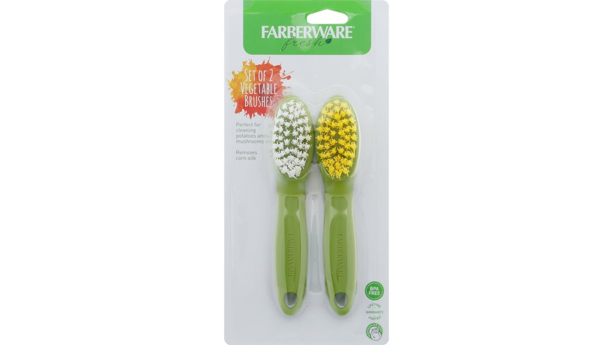 Farberware Fresh Beechwood Vegetable Brush Set of 2