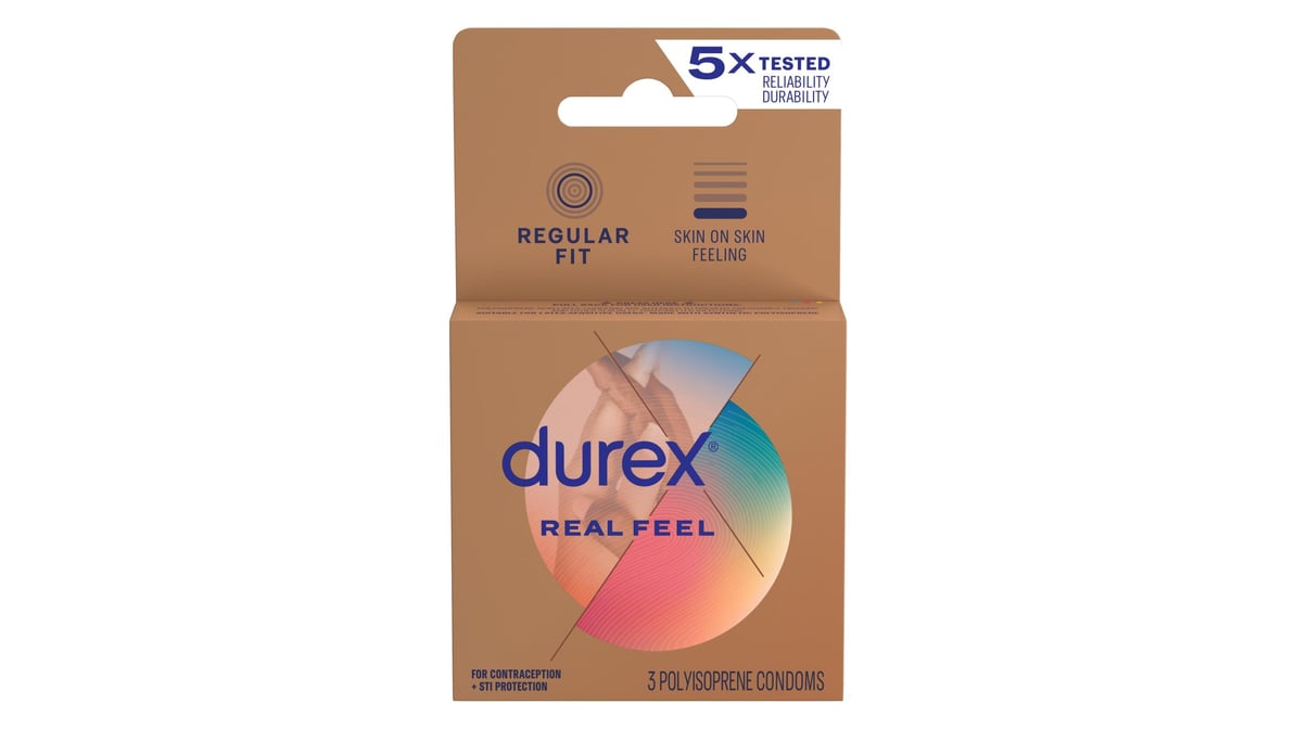 Durex Real Feel Non Latex Condoms (3 ct) | Delivery Near Me - Doordash