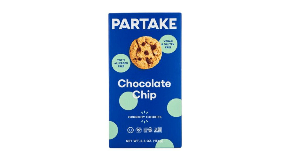 Partake Crunchy Chocolate Chip Cookies