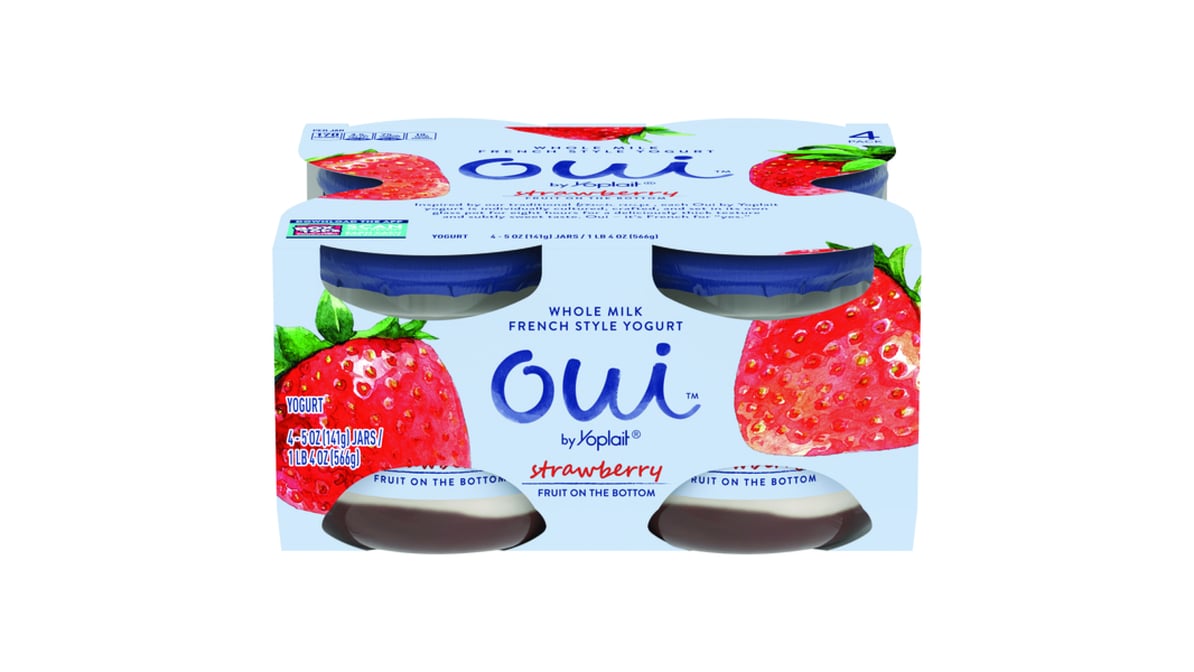 Oui by Yoplait French Style Strawberry Whole Milk Yogurt, 5 OZ Jar