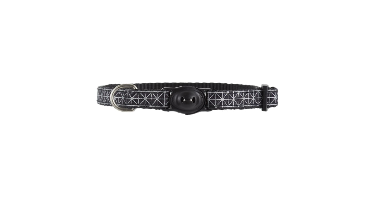 Whisker City Reflective Adult Cat Collar Black (1 ct)